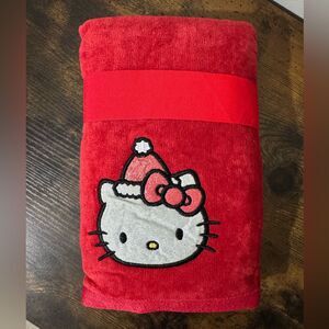 NWT Hello Kitty Christmas Tree & Bows 2-Pack Hand Towels - 100% Cotton 16x28